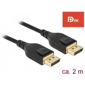 DisplayPort kabel 2m 8K 60Hz Delock črn