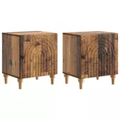vidaXL Nočna omarica 2 pcs Star les 43 x 34,5 x 50 cm Inženirski les