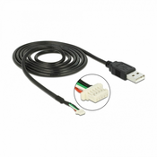 Delock kabel USB 2.0 TipA - 5pin 1,5m bakren/transparent 95986