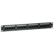EQUIP 24-Port Cat.5e Unshielded Patch Panel Black 235325
