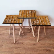 Hanah Home Set klub stocica 3Shp211, 3 komada, Šarena