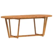 Vidaxl Vrtna jedilna miza ovalna 200x90x75 cm masiven les akacije