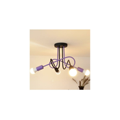 Nadgradni luster OXFORD 4xE27/15W/230V crna/ljubicasta