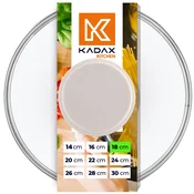 KADAX stekleni pokrov 18 cm univerzalni toplotno odporen pokrov za lonce in ponev, (5000355883)