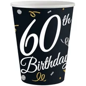 GoDan Papirnati lončki 60. rojstni dan 250ml 6 kosov.