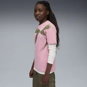 Womens Puma Bowtique Relaxed Graphic Tee Youth, Pink, Size 15-16Y, Clothing