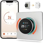 MIUCDA pametni vrtljivi Wi-Fi termostat za električno talno ogrevanje - 55 x 55 mm