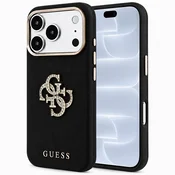 Ovitek Guess Smooth Big Strass Logo za iPhone 17 Pro/18 Pro - black
