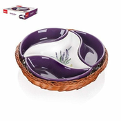 Banquet Skleda v košarici LAVENDER 23 cm, 4 kosi, OK, komplet 2
