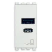 VIMAR ARKÉ A+C-USB PRIKLJUČNICA 5V 2.4A 1M bela VI19292.AC.15.B