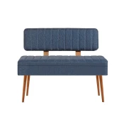 Hanah Home Trpezarijska klupa Vina 1048 110x85x36cm Bež-Tamnoplava