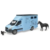 Bruder Transporter za životinje s konjem MB Sprinter 2674, Plavi