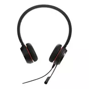 Jabra EVOLVE 30 II MS Stereo USB Headband, Noise cancelling, USB and 3.5 connectivity, with mute-button and volume control on the cord, with leather ear cushion, Microsoft optimized (5399-823-309)