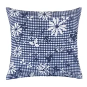 Prevleka DITA - 45x45 cm - Kocka s cvetjem modra