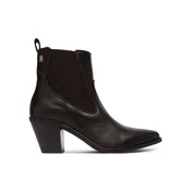 Tommy Hilfiger Škornji Leather Western Chelsea Boot FW0FW09582 Rjava