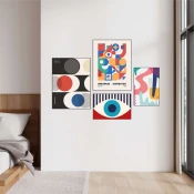 Wallity Slika Mdf-00133, 62x85 cm, 4 dela