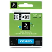 Dymo D1 6 mm x 7 m crno-bijela traka za označavanje NDY0720780