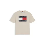 TOMMY HILFIGER Majica Heritage bež/rdeča/črna/bela