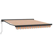 Vidaxl Vlečna tenda večbarvno 350 x 250 cm Tkanina in kovina