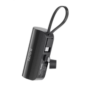 Prenosiva baterija Bavin Power bank 5000mAh Ligtning port + kabl type-C crna