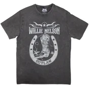 Willie Nelson Outlaw (Stone Wash) Charcoal Grey XL Majica