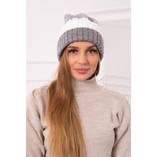 Kesi Cap with fleece Bojana K265 grey+white