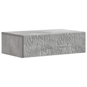 vidaXL Stenska stranska miza Betonsko siva 59 x 34,5 x 17 cm