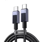 USB-C v USB-C kabel Ugreen L513 s PD 240W in 5A ter 480 Mbps prenosom podatkov - 1m - črn