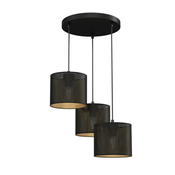 Luster na sajli LOFT SHADE 3xE27/60W/230V crna/zlatna