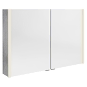 SAPHO Elegantna Kopalniška Omarica ALIX z LED Svetlobo, Dub Stříbrný, 106x70x17,5cm