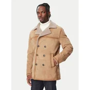 Milestone Usnjeni plašč MS Cleveland 631629 21555-1 Temno bež Regular Fit