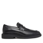 Nizki čevlji Calvin Klein Sq Rubber Band Loafer Wax Lth HM0HM02273 Črna