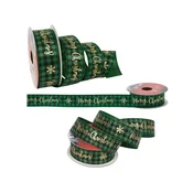 sarcia.eu Božični okrasni trak, zeleni trak Merry Christmas 2,5 cm x 2,7 m