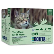 Bozita zalogajcici u želeu - vrecice 12 x 85 g - Miješano pakiranje mesnog i ribljeg menija (4 vrste)