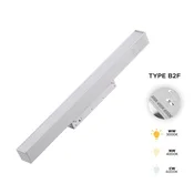 Bela LED reflektorska svetilka 10W 3CCT tip B2F za magnetne tirnice SMART TRACK 48VDC