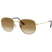RAY-BAN Hexagonal Muške naocare za sunce 0RB3548 001/51 54, Zlatne boje