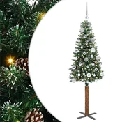 Vidaxl Ožja jelka med 150 LED Zelena 150 cm PVC in trden bor