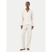 LAUREN RALPH LAUREN Pižama ILN92535 Kremna Regular Fit