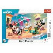 Trefl Puzzle Miki Miška in Minnie - Zabava na plaži/15 kosov