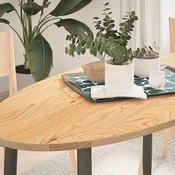 Stolna ploca 120x60x2 cm od ovalna masivna hrastovina