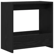Vidaxl Stranska miza Črna Orehovina 50 x 26 x 50 cm Konstruiran les