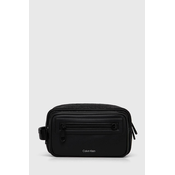 Kozmeticka torbica Calvin Klein boja: crna