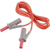VOLTCRAFT Visokofleksibilni varnostni merilni kabel [lamelni vtič 4 mm-lamelni vtič 4 mm] 1.5 m rdeče barve MSB-501 10 A