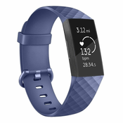 BStrap Silicone Diamond (Large) pašček za Fitbit Charge 3/4, dark blue