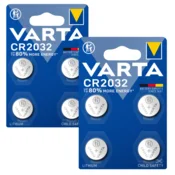 shumee VARTA CR 2032 litijeva gumbasta baterija za daljinski upravljalnik ure 3V 4 kosi x 2