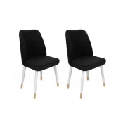 Hanah Home Set trpezarijskih stolica Hugo 406 V2, 2 komada, Crni