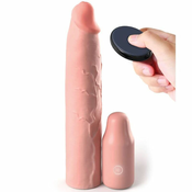 Fantasy X-tensions Pipedreams podaljšek za penis in čep z daljincem, 22.9 cm, 7.6 cm