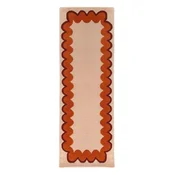 Oranžen/v naravni barvi ročno tkan volnen tekač 80x230 cm Wiggle Wool – Flair Rugs