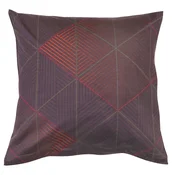 shumee Prevleka za vzglavnik 40x40 bombažno pletena debela jersey geometrijski trikotniki bordo
