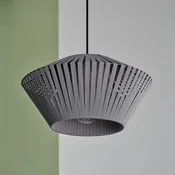 OSRAM viseča svetilka Decor Stripes O 30,5 cm, siva, tekstil, E27 - Dnevna soba/jedilnica - temno siva - Tkanine/tekstil
